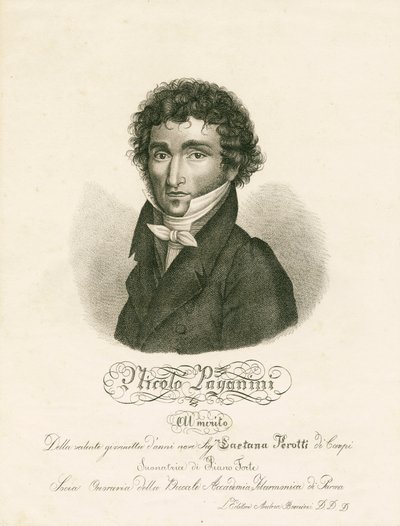 Niccolo Paganini - portre by Unknown