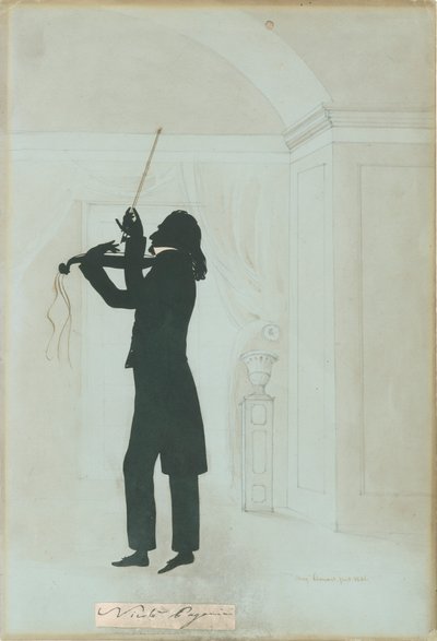 Niccolo Paganini - siluet by Unknown