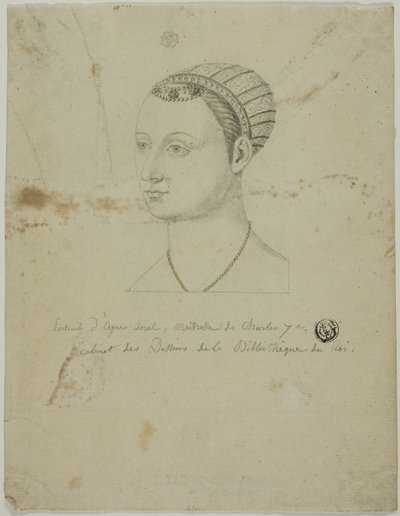 Agnes Sorel'in Portresi by Unknown