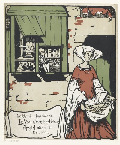 Antwerp'teki matbaa şirketi De Vos & Van der Groen için reklam by Unknown