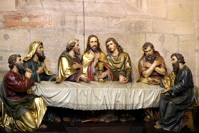 Saint-Martin Kilisesi, Son Akşam Yemeği, Heykeller, Mulhouse, Fransa by Unknown