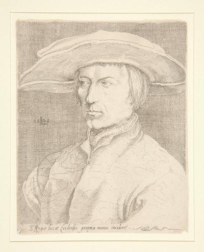 Sanatçının Otoportresi, 1525 [Lucas van Leyden denilen bir adamın portresi, otoportre] by Unknown