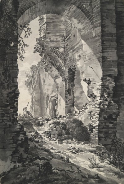 Çoban ile Brederode Kalesi, Hollanda, Harabeleri Giriş Kapısı by Unknown