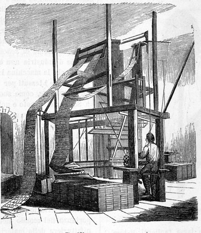 1801 Jakarlı dokuma tezgahı. 19. yüzyıl gravürü. by Unknown artist