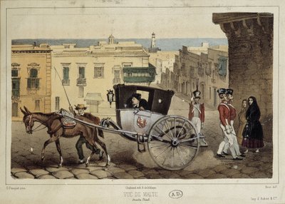Malta sokaklarında bir aksama - gravür by Unknown artist