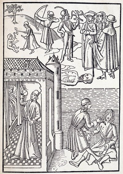 15. yüzyılda bir ürolog ve cerrah. by Unknown artist