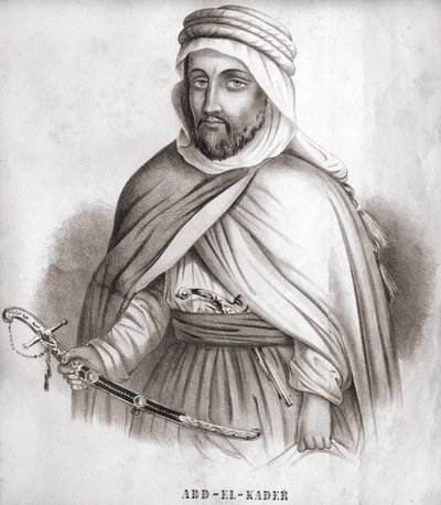 Abd al-Qadir (Abd al-Qadir) (1807-1883), Arap Umair dozu. by Unknown artist