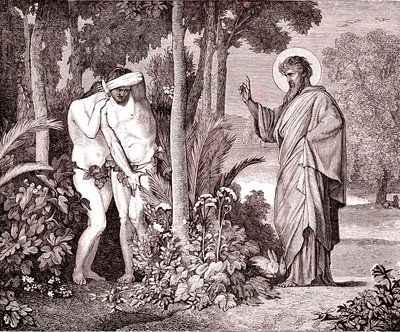 Adem ve Havva, Louis Veuillot'nun Paris'te basılan "İsa Mesih" adlı kitabından kopya by Unknown artist