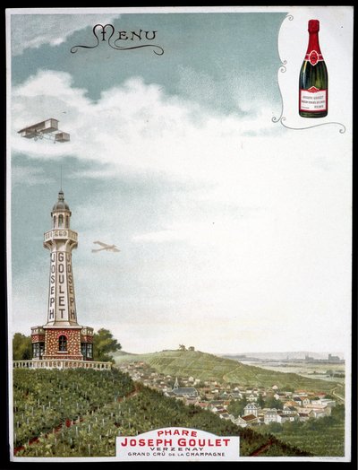 “” Joseph Goulet - Verzenay - Grand cu de la Champagne” markasının reklamı. by Unknown artist