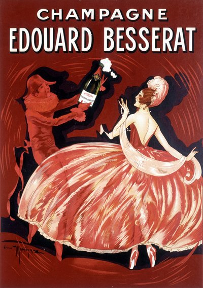 Champagne Edouard Besserat için reklam afişi, 19. yüzyıl sonu by Unknown Artist
