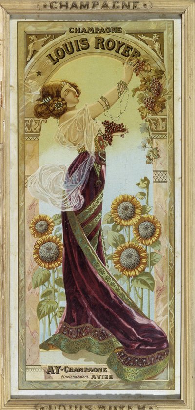 Louis Royer şampanyası için reklam afişi, 19. yüzyılın sonlarında by Unknown artist