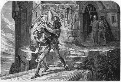 Bourbon kralı ve piçi Alexander, bir torbaya dikildi ve Şafağa atıldı ve yerine yunus, geleceğin XI. Louis