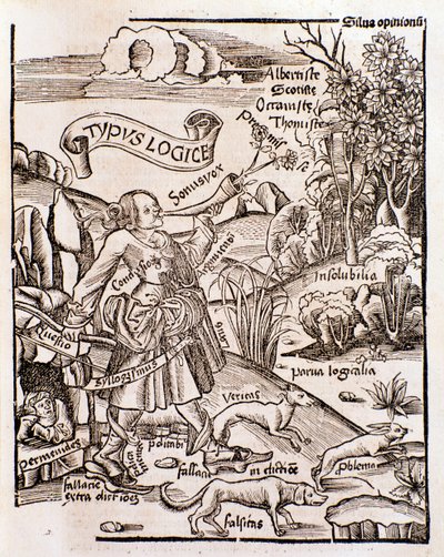 Gregor Reisch tarafından Margarita philosophica'dan mantık alegorisi (1508) by Unknown artist