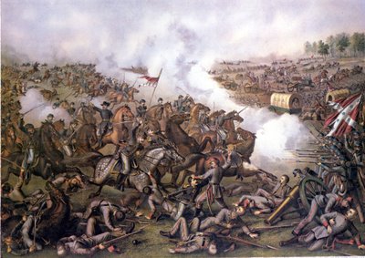 Amerikan İç Savaşı (1861 - 1865): Beş Çatal Savaşı (Virginia) 01 Nisan by Unknown artist