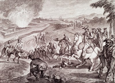 Amerikan Devrim Savaşı: Pensacola Kuşatması ve İspanyol ordusunun zaferi (19. yüzyıl gravürü) by Unknown artist