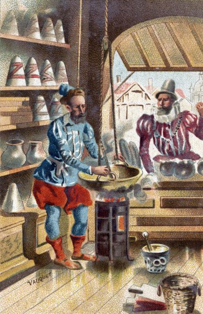 17. yüzyılın başında bir Eczacı. by Unknown artist