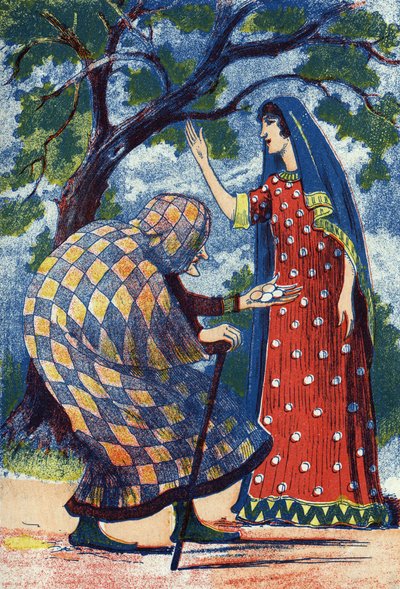 Yaşlı bir kadın Florine