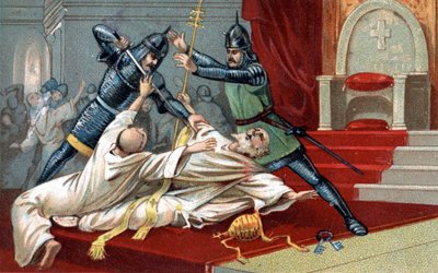 Anagni bombalaması. Fransa Kralı Philip IV Bel tarafından gönderilen Nogaret William