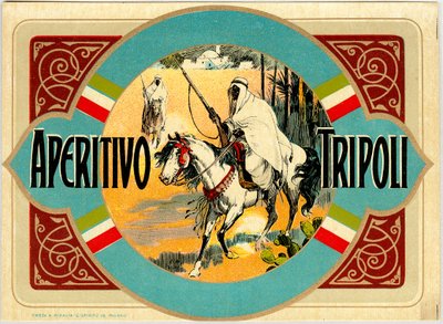 Aperitivo Tripoli alkol reklamı, 19. yüzyılın sonlarında by Unknown artist
