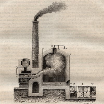 Michel de Marsilya tarafından ham kükürtün damıtılması için aparat - Louis Figuier tarafından 