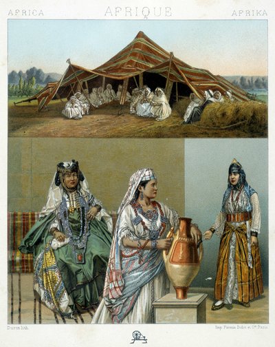 Arap çadırı, Cezayirli kadın kostümleri - Racinet