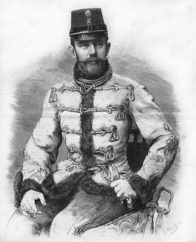 Habsburg Arşidükü Rudolf (1858-1889), Avusturya Veliaht Prensi. 1889 gravürü. by Unknown artist