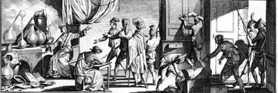 Lavoisier'in stüdyosunda tutuklanması. by Unknown artist