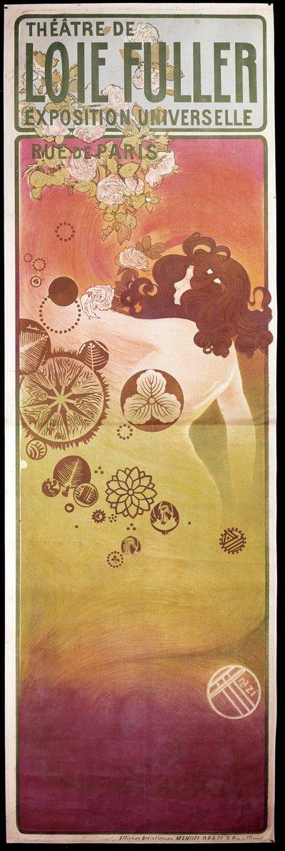 Art Nouveau: “Theatre de Loie Fuller” Evrensel Sergisi için poster. Loie Fuller (1862-1928), Amerikalı bir dansçıydı. Paris, Dekoratif Sanatlar by Unknown artist