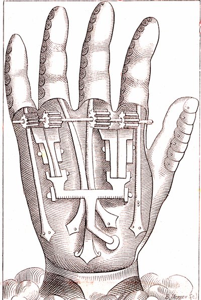 Fransız cerrah anatomist Ambroise Par'dan yapay el protezi by Unknown artist