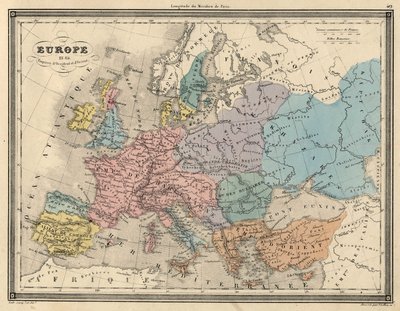 Avrupa Atlası 814: Batı ve Doğu İmparatorlukları. Plan, Vuillemin