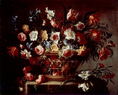 Çiçek Sepeti (tuval üzerine yağlı boya by Unknown artist
