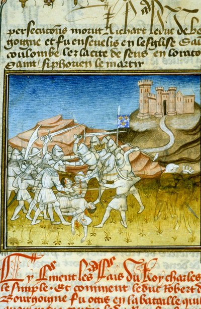 Soissons Savaşı - Orta Çağ Minyatür (ref. 512 by Unknown artist