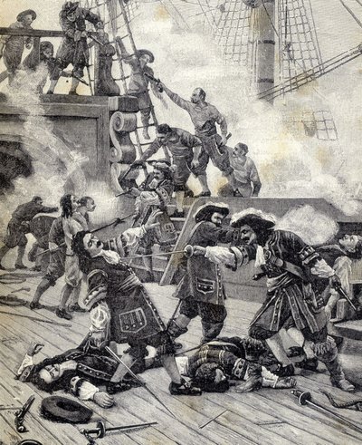 Teknede savaş - Jean Bart. by Unknown artist