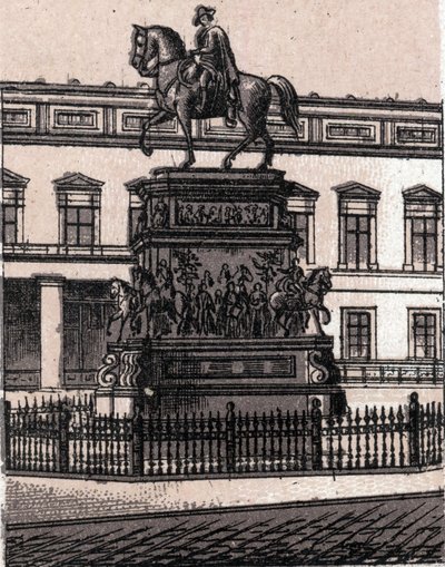 Berlin, Almanya: Büyük Frederic II (Büyük Frederic) heykeli. “” Dünya 168 görüş gösteriyor”” Tarihsiz (19. yüzyılın sonları) by Unknown artist