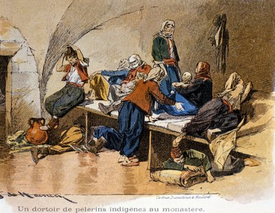 Beytüllahim. Manastırda bir hacı yurdu. 19. yüzyıl. by Unknown artist