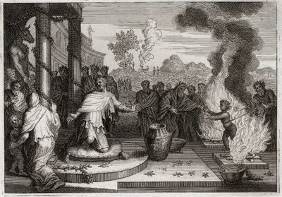 Royaumont İncili, Eski Ahit: Ahaz Unholy King. Yahuda Kralı kötü Ahaz, Tanrı