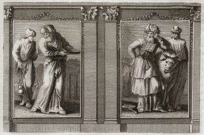 Royaumont İncili, Eski Ahit: Rahiplerin Giysileri. Başrahibin ve diğer Levililerin giysilerinin figürü. 1811