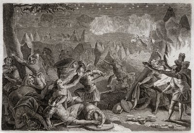 Royaumont İncili, Eski Ahit: Midyanlıların trompet sesleriyle ve kandillerin ışıklarıyla yenilgiye uğratılması. 1811