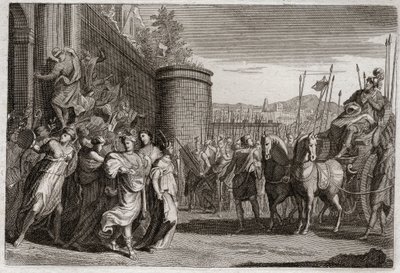 Royaumont İncili, Eski Ahit: Jephte kızını kurban eder. İsrail