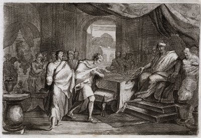 Royaumont İncili, Eski Ahit: Joachim demir atıyor. Babil Kralı Evilmerodach (Evil Merodac, Evil Merodac), II. Nebukadnezar