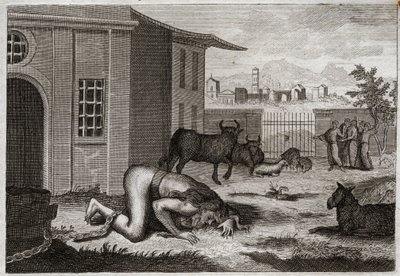 Royaumont İncili, Eski Ahit: Nebuchadnezzar bete olarak değişir. Kral Nebukadnezar II, gururu yüzünden adil bir şekilde cezalandırılarak bahise dönüşür. 1811