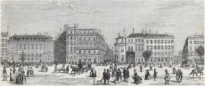 Café de Paris, rue Taitbout, house doree, rue Lafitte, cafe Riche ve rue Lepelletier ile Boulevard des Italians - Edmond Texier tarafından “Tableau-de-Paris”te gravür 1852 by Unknown artist