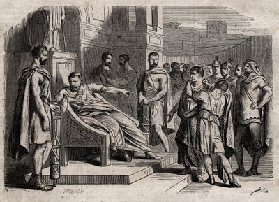 Oğlunu ölüme mahkûm eden Brutus - oğullarını ölüme mahkûm eden Brutus (Marcus Junius Brutus, MÖ 85-42) - gravür “” Dictionnaire populaire şanlı” - 1864 - Joseph Decembre ve Edmond Allonier - by Unknown artist