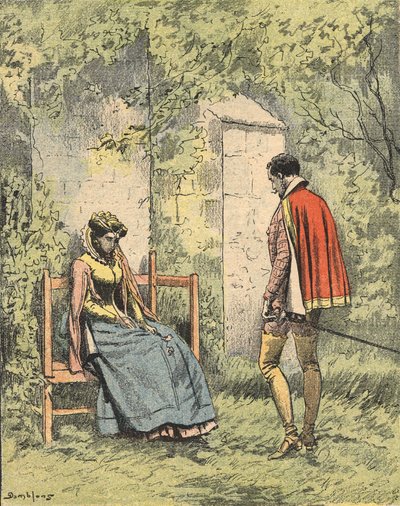 Bussy ve Diane, Madame de Monsoreau olarak bilinen, bahçede Kilise