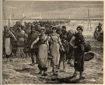 Cancale - Brittany - Balıkçı teknelerinden dönen Cancalaise