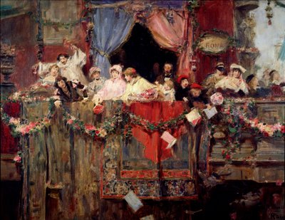 Anonim Roma tablosunda karnaval sahnesi. 19. yüzyıl Roma, folklor müzesi by Unknown artist