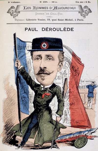 Paul Déleède (1846-1914), Fransız yazar ve politikacının karikatürü. “Bugünün Adamları”nda. by Unknown artist
