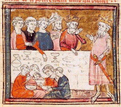 Charlemagne (742-814) ve yeğeni Roland, Grandes Chronicles de France