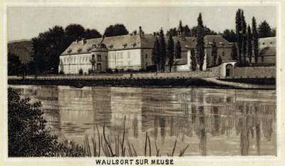Chateau de Waulsort sur Meuse, Valon Bölgesi, Belçika. by Unknown artist