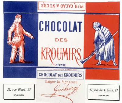 Krumirlerin çikolatası. reklam etiketi by Unknown artist